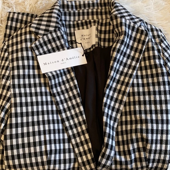 *Host pick!* Maison d’Amelie b&w checkered blazer - Picture 8 of 10